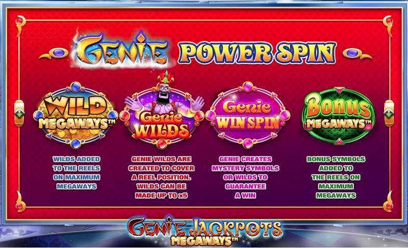 genie jackpot random spin function