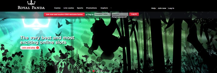 Royal Panda Casino's Beautiful Design
