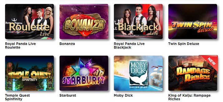Royal Panda Review Casino Games