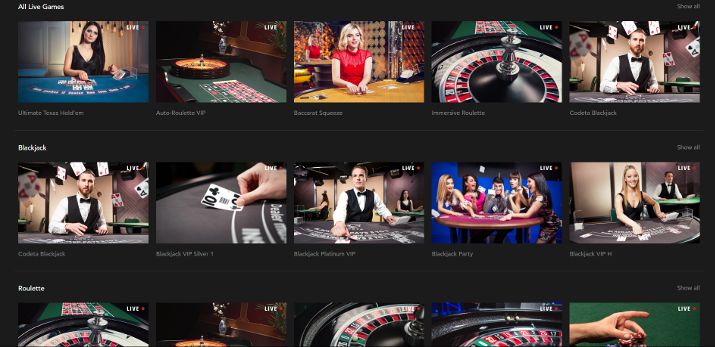 codeta casino live dealer games