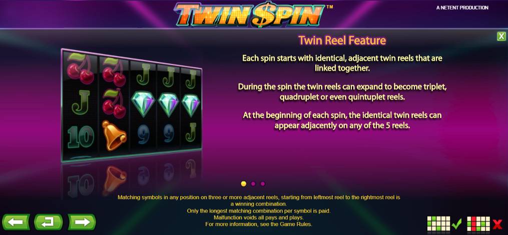 video slot twin spin instructions