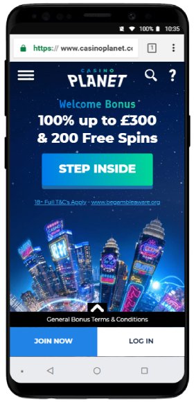 Casino Planet Mobile Review