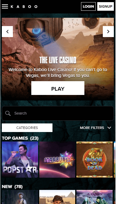 Kaboo Casino Mobile Compatibility