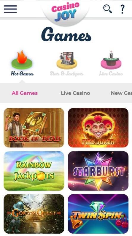 Casino Joy Mobile Review