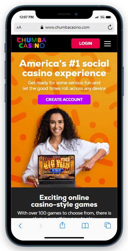Chumba Casino on mobile