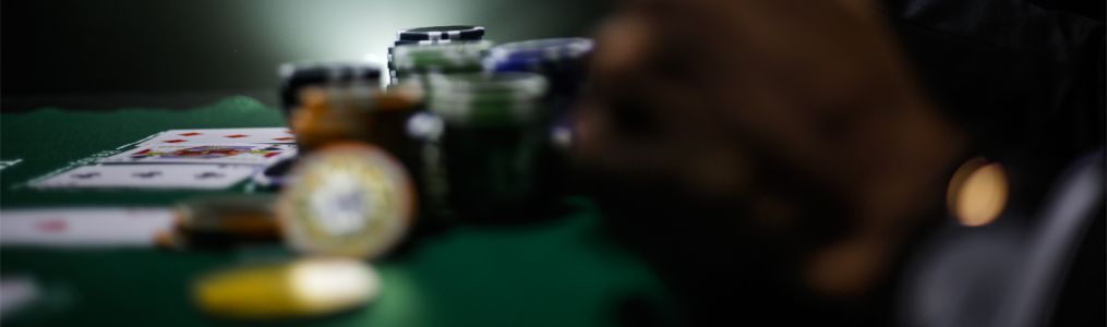 Table with chips and playing cards