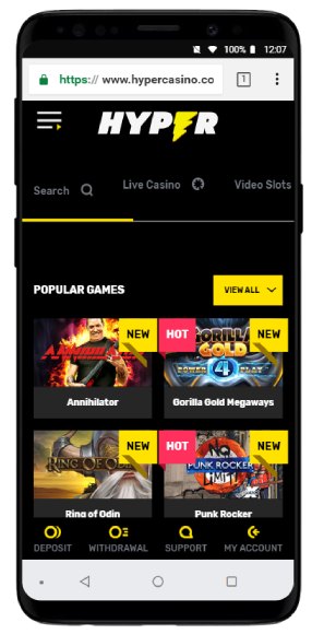 Hyper Casino Mobile Review