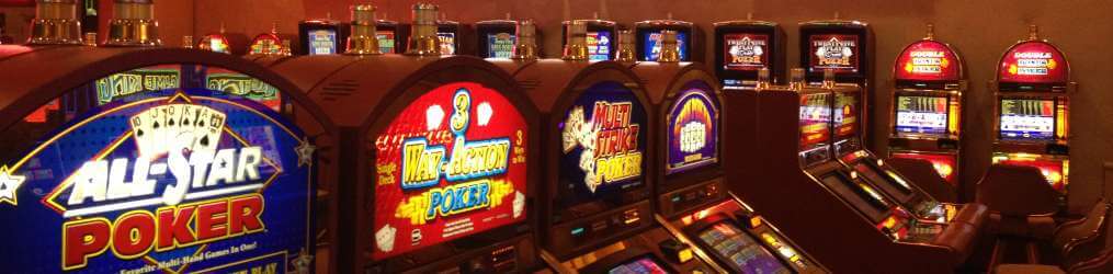 Video poker machines in a land-based casino