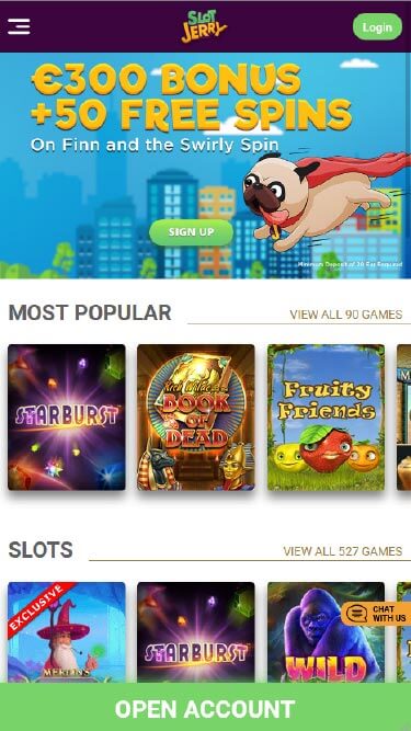 SlotJerry Casino Mobile Review