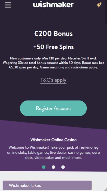Wishmaker Mobile Casino Review: