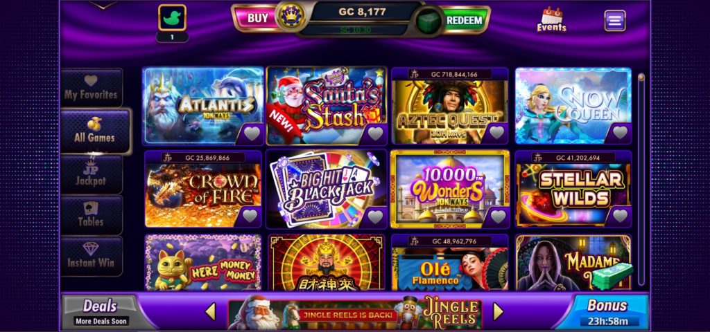 Luckyland Slots Casino games lobby