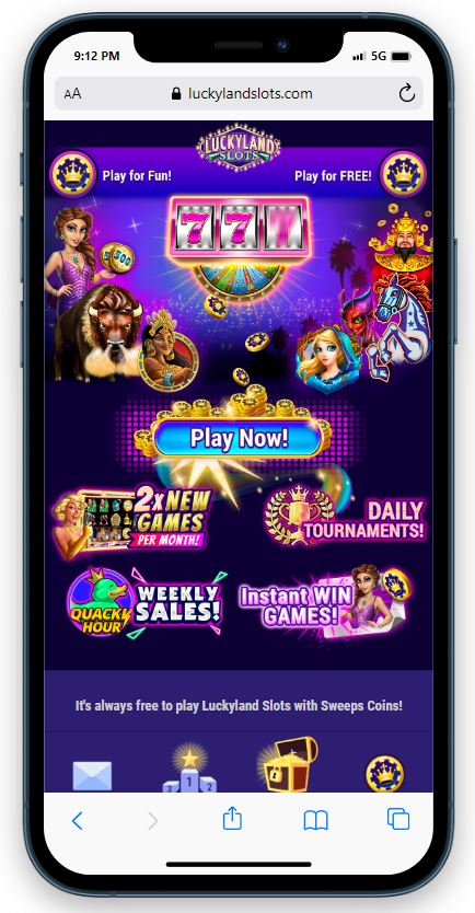 Luckyland Slots Casino mobile experience