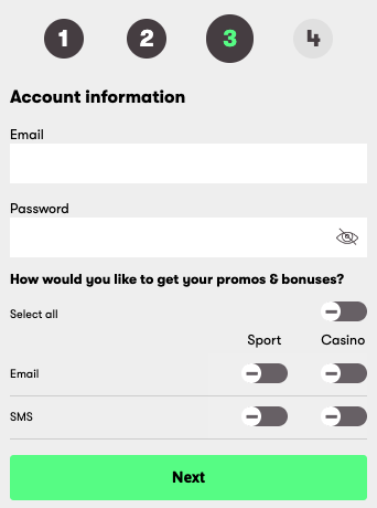 10bet account information