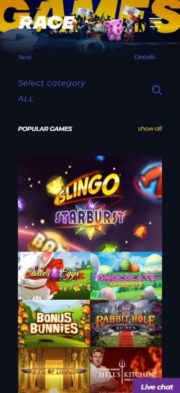 Race Casino Mobile Review
