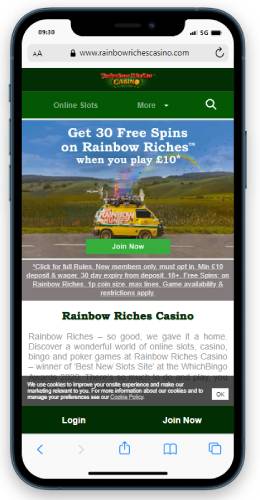 Rainbow Riches Casino Mobile Review