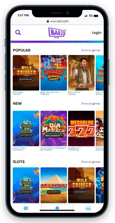 Barz Casino Mobile Review
